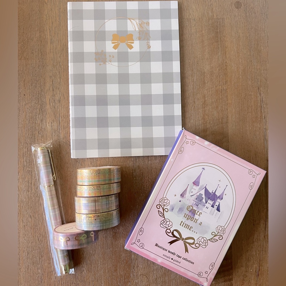 Simply gilded bundle: washi tape and notebook
